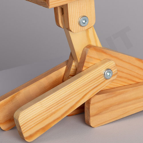 Lanterne de table en bois en forme de chien