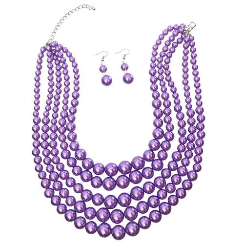 collier perles violet 1 1