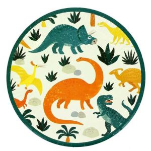 Assiettes en Carton - Thème Dinosaures