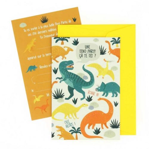 invitation enveloppe dinosaure 1