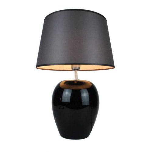 lampe table ceramique noir 1
