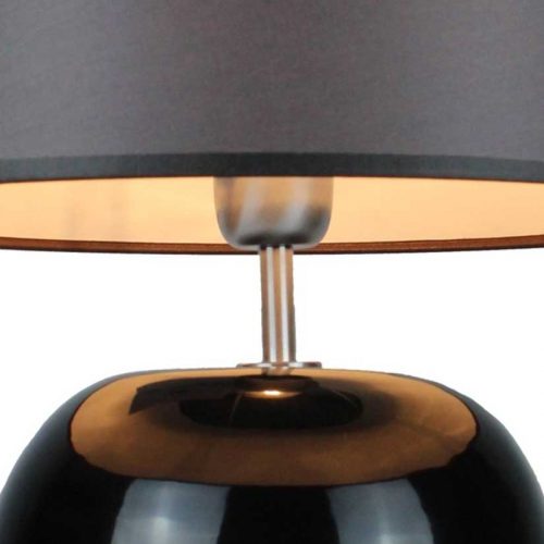 lampe table ceramique noir 3