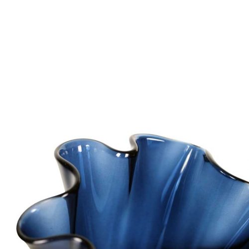 vase verre ondule bleu 3