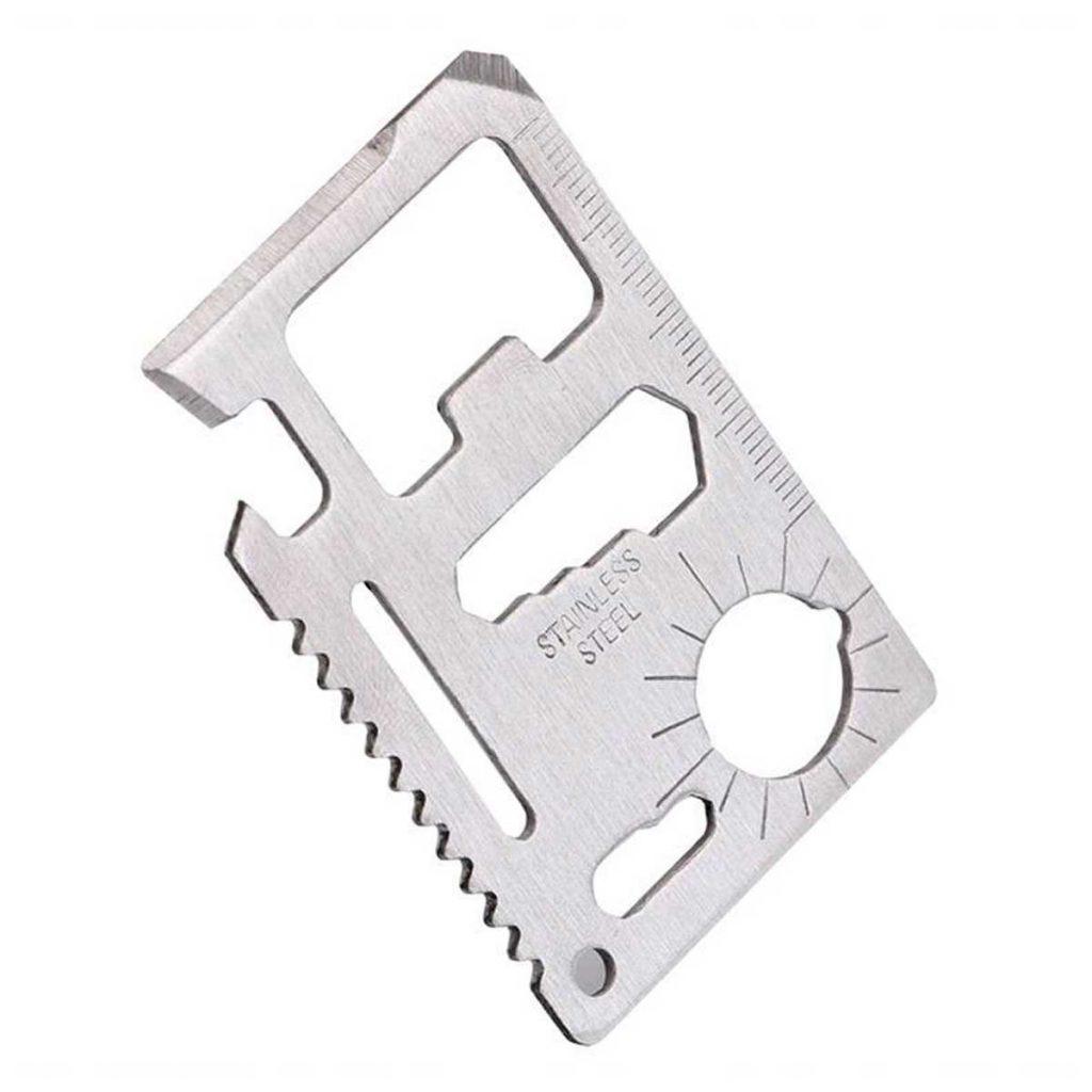 Aghoer Carte Multitool 6 Pièces - Outil Survie Extérieure Argent Pour Camping, Pêche Et Randonnée