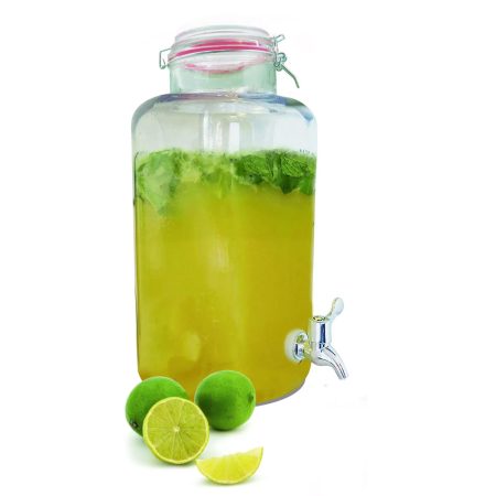Distributeur de boisson en verre avec robinet 8L