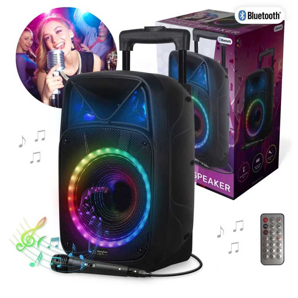 Enceinte Karaoké Bluetooth LED 25 W Ambiance de Fête Mémorable
