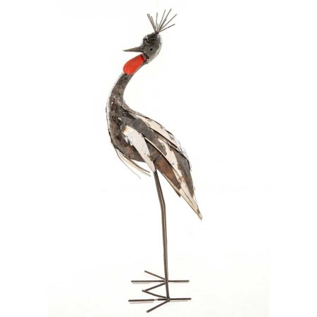 Sculpture de grue en métal
